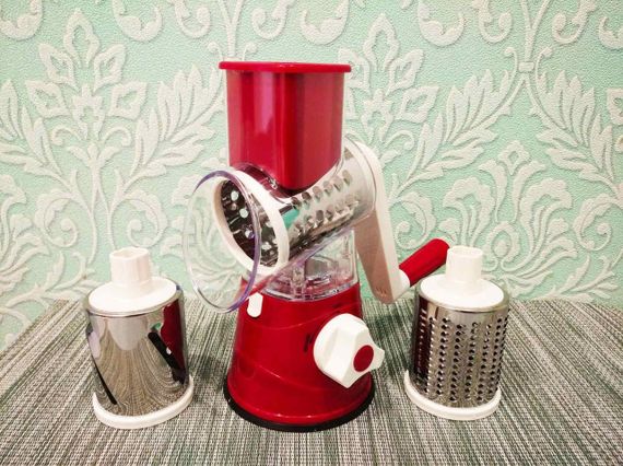Ручна овочерізка Tabletop Drum Grater, мультислайсер, фрукторезка, слайсер, терка | Зображення 3