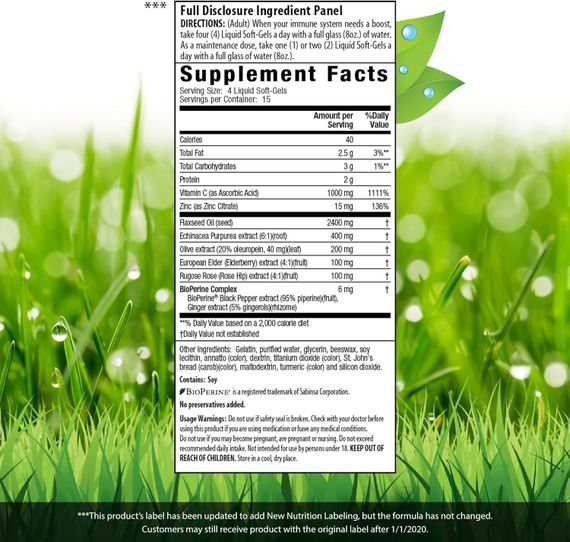 Витамин С Irwin Naturals Urgent Rescue Mega Vita-C + Rosehips and Zinc 60 Liquid Soft-Gels | Зображення 1