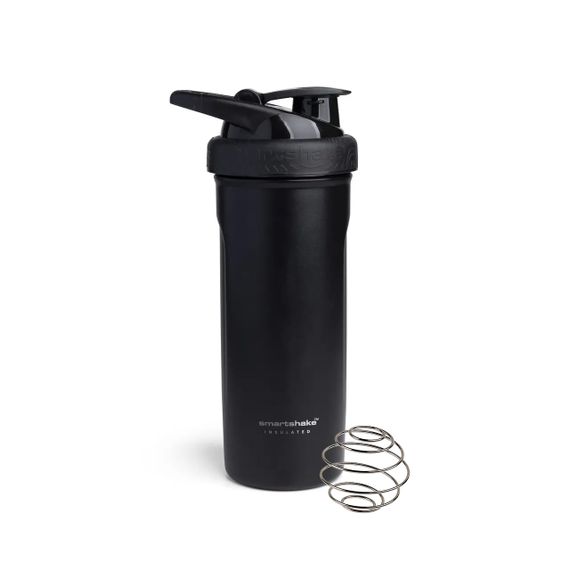 Шейкер спортивний SmartShake металевий Insulated Steel 750ml Black (Original)