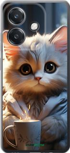 Чохол на Oppo A3 4G Білий кіт "5646u-3846-2448"