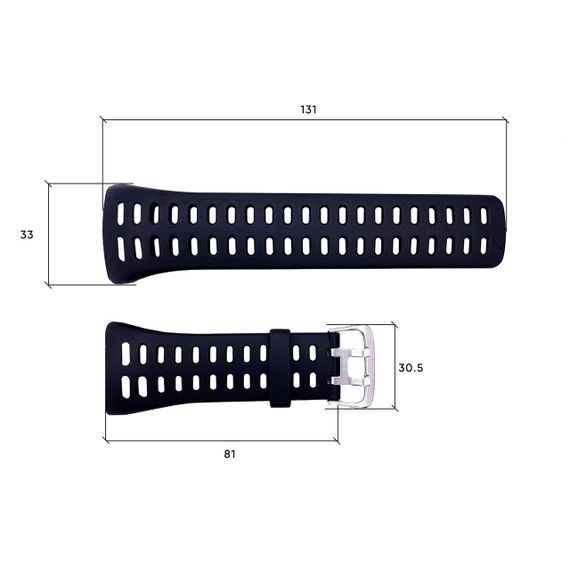 Ремешок для часов Skmei 1251/1250/1360/1167BK Black | Зображення 2
