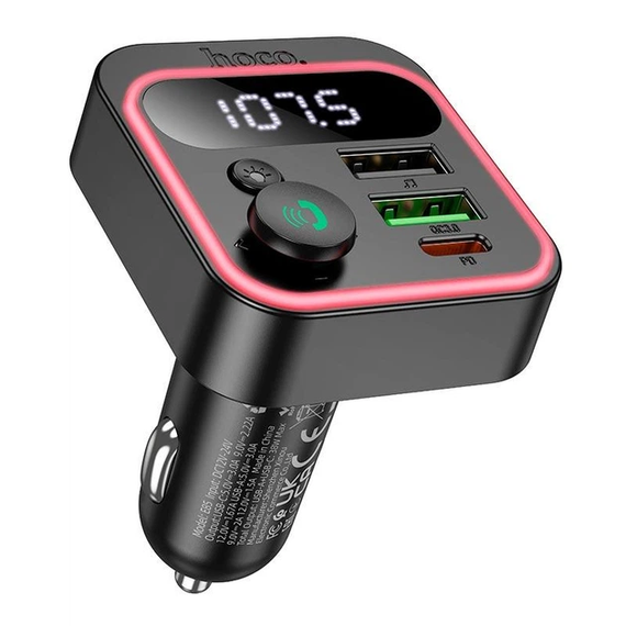 FM-модулятор HOCO E85 Tiger PD20W+QC3.0 /2*USB+1*Type-C /BTv5.4