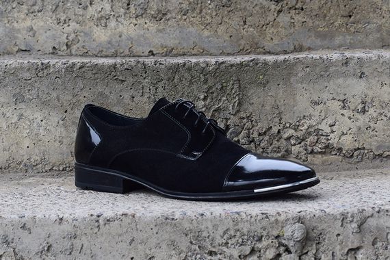 Туфлі чорні замш і лак 44 розмір