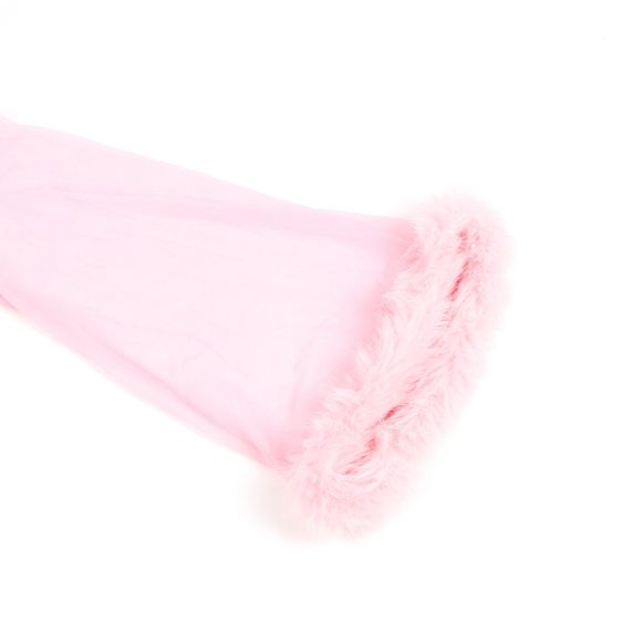 Халатик напівпрозорий Star Night з імітацією хутра та поясом, рожевий, M-L sexstyle | Зображення 8