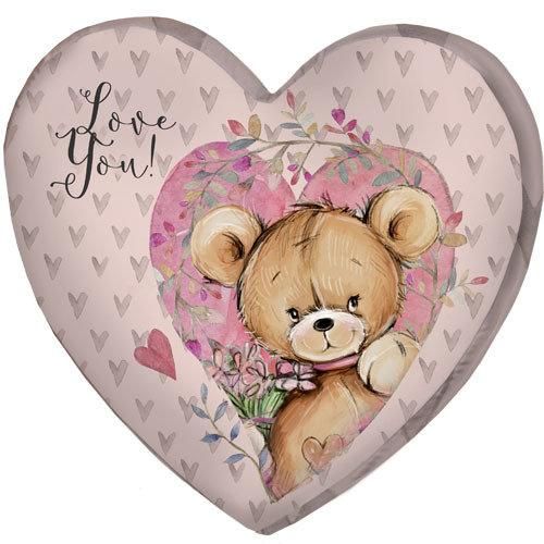 Подушка сердце 3D Love you! 40х40х7,5 см (3DPS_18L025)