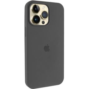 Чохол Silicone Case (AA) Logo with MagSafe для Apple iPhone 13 Pro (6.1") Сірий / Dark Gray