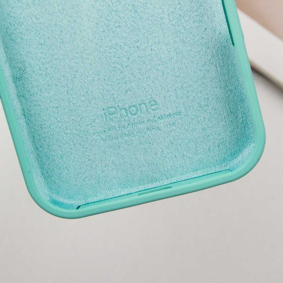Чохол Silicone Case Full Protective (AA) для Apple iPhone 16 (6.1") Бірюзовий / Marine Green | Зображення 6