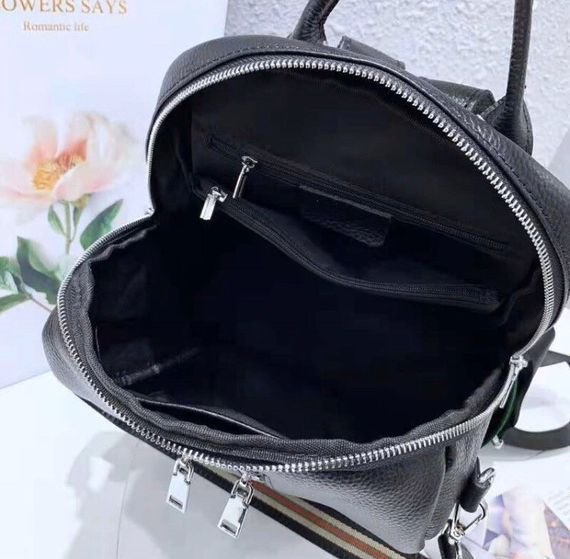 Жіночий чорний міський рюкзак з натуральної шкіри Tiding Bag - 24994 | Зображення 8