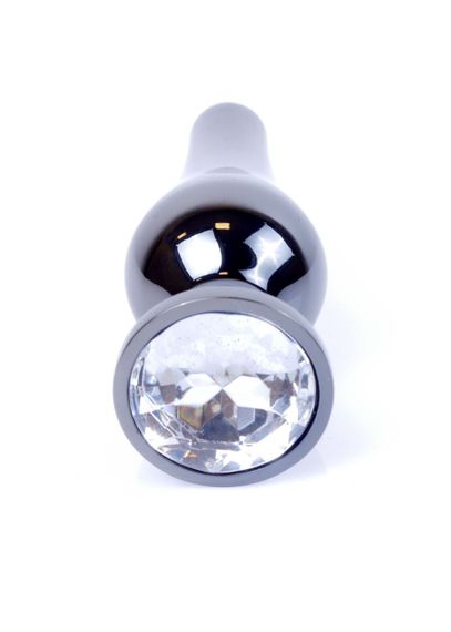 Анальний затор Boss Series - Jewellery Dark Silver BUTT PLUG Clear, BS6400057 Sex Aura | Зображення 9