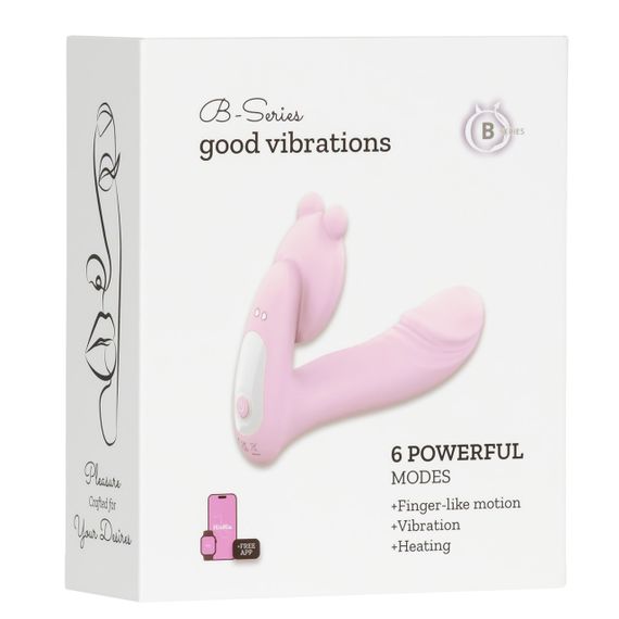Вібратор - Silicone vibrator, 6 frequenciesFinger function, Heating + APP Sex Aura