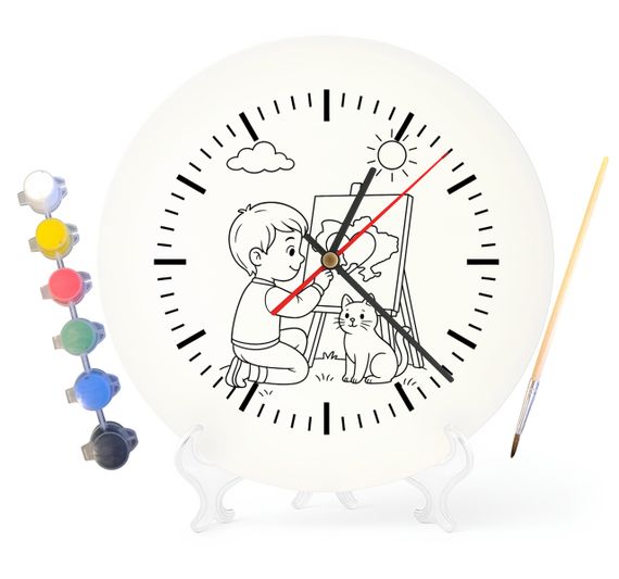 Детский набор для творчества часы раскраска Украина 30 см (Г0060)