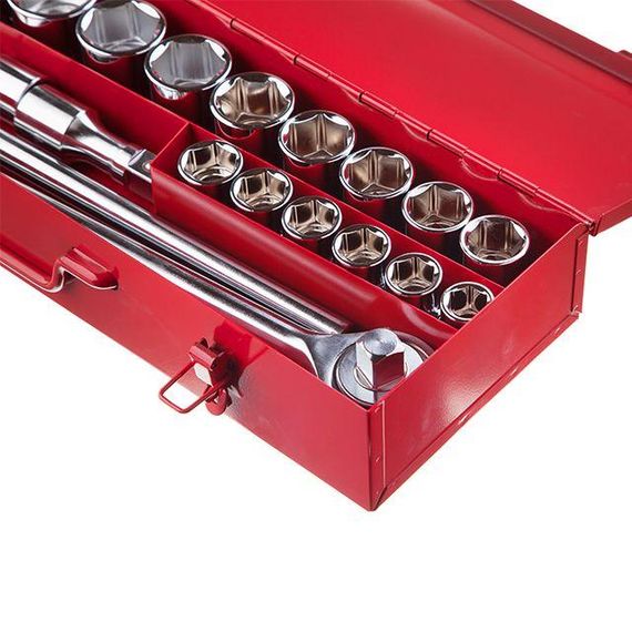 Набір інструментів 3/4", 20 од., металевий кейс INTERTOOL ET-6024 | Зображення 4