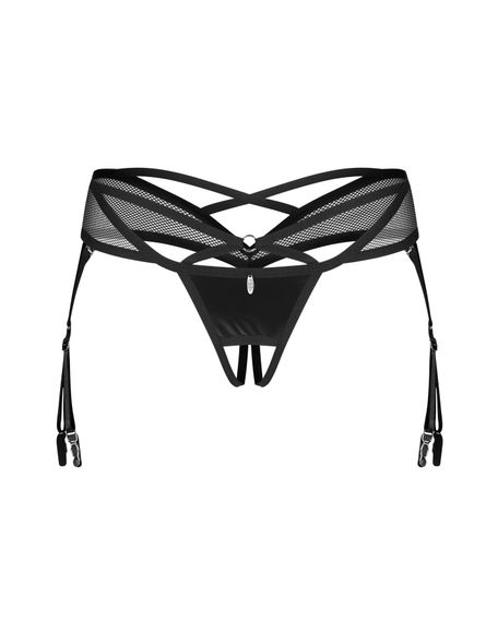 Трусики Obsessive Dominna crotchless thong S/M, Черный, 2XL/3XL | Зображення 2