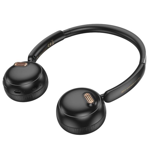 Беспроводные наушники HOCO W62 Version retro BT headphones Black | Зображення 3