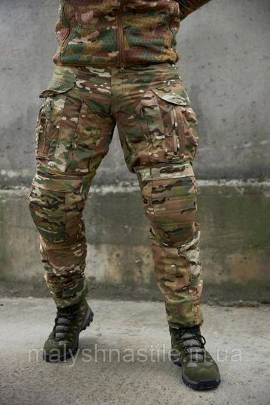 Тактично-штурмові штани STRIKER GEN ІI NYKO мультикам з флісовою підкладкою