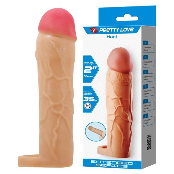 Насадка презерватив Pretty Love - Hani 2"( 50 mm) Extended Series, BI-026255 Sex Aura | Зображення 1