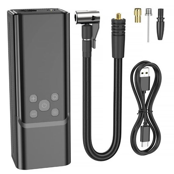 Автомобильный насос Hoco ZP7 Maddy smart (5000 mAh) Black | Зображення 6