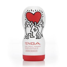 Мастурбатор Tenga Keith Haring Deep Throat Cup (глибоке горло) з вакуумною стимуляцією Sex Aura