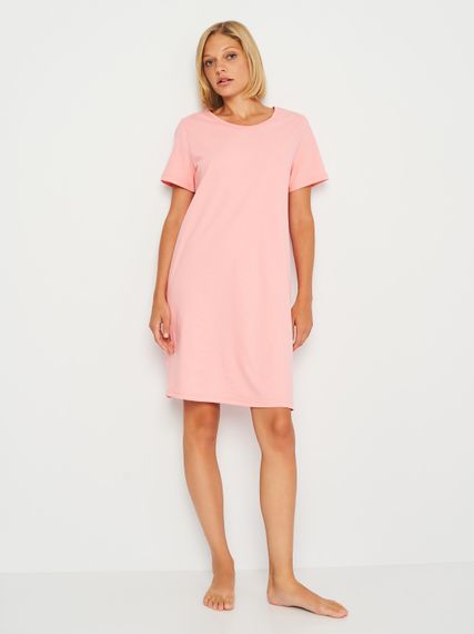 Жіноча нічна сорочка з коротким рукавом коралова, 4XL | Зображення 2