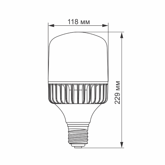 Лампа A118 50W Е40 5000К 220V LED Videx | Зображення 1