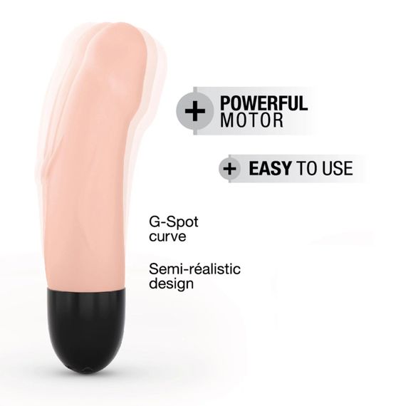Вібратор Dorcel Real Vibration S Flesh 2.0, діаметр 3,7см, перезаряджається, для точки G | Зображення 1