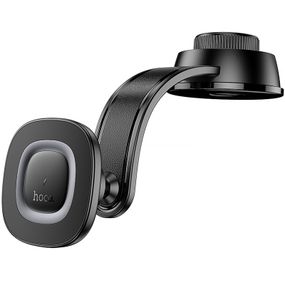 Автотримач з БЗП Hoco HW31 Crown Magnetic 15W (center console) Black / Metal gray