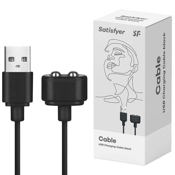 Зарядный кабель USB (в коробке) Satisfyer, черный Sex Aura | Зображення 2
