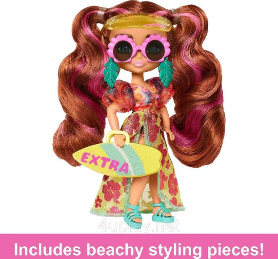 Лялька Барбі Екстра Мініс Подорож Пляж Оригінал Barbie Extra Fly Minis Travel Beach Look | Зображення 2