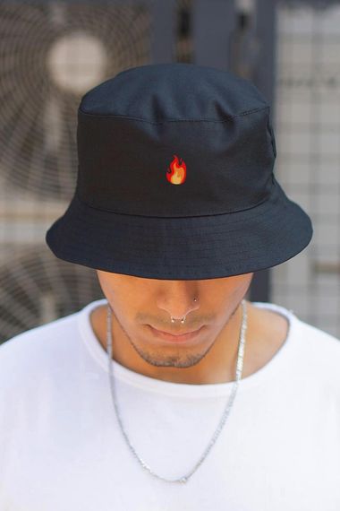 Панамка Without з принтом Fire Black | Зображення 1