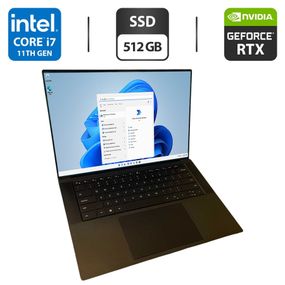Игровой ноутбук Dell XPS 15 9510 / 15.6" (1920x1200) IPS / Intel Core i7-11850H (8 (16) ядер по 4.8 GHz) / 16 GB DDR4 / 512 GB SSD / nVidia GeForce RTX 3050, 4 GB GDDR6, 128-bit / WebCam б/у