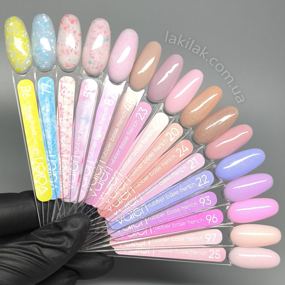 База Valeri French Base №87 (молочно-рожева з крошкою) 6мл | Зображення 2