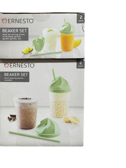 Набор стаканов с коктейльной трубочкой Ernesto