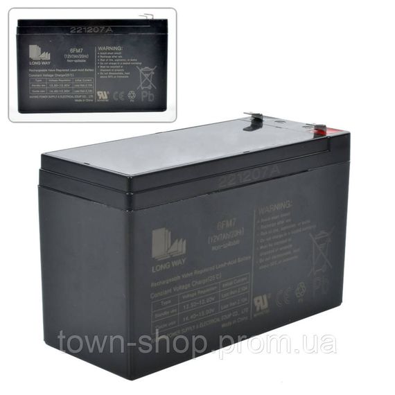 Аккумуляторная батарея универсальная 12V7Ah-BATTERY | Зображення 1