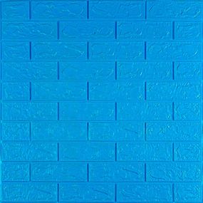 3D панель самоклеюча цегла Синій 700х770х3мм (003-3) Sticker Wall SW-00000661