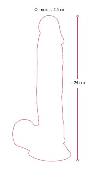 Фалоімітатор з мошонкою - Nature Skin Medium Bendable Dildo | Зображення 8