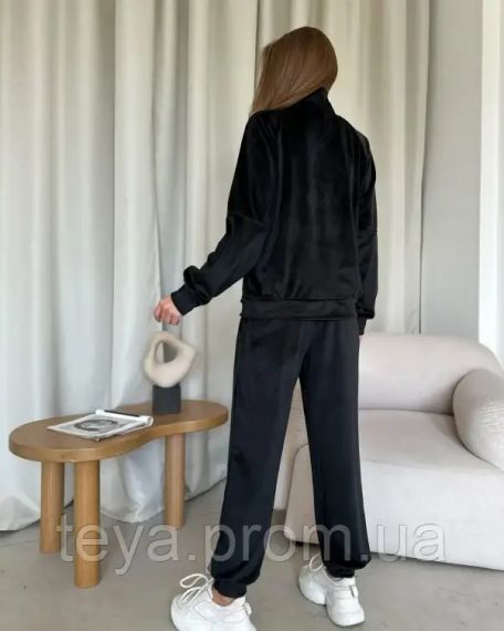 Спортивный костюм для женщин цвет черный размеры S, M, L, XL FI_008602 | Зображення 2