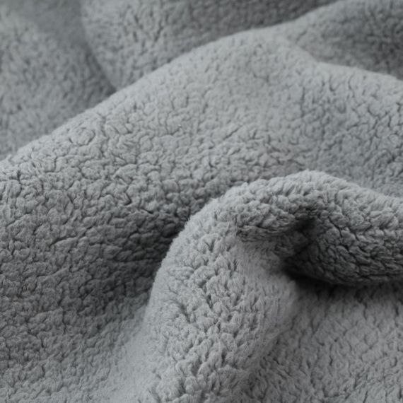 Плед-ковдра із шерпи і флісу сірий Love You 200 x 220 см | Зображення 5