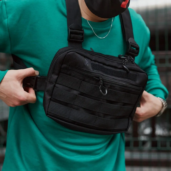 Рюкзак через плече військова барсетка, Практична сумка-месенджер, Чоловіча брезентова сумка через плече QH-76 | Зображення 2