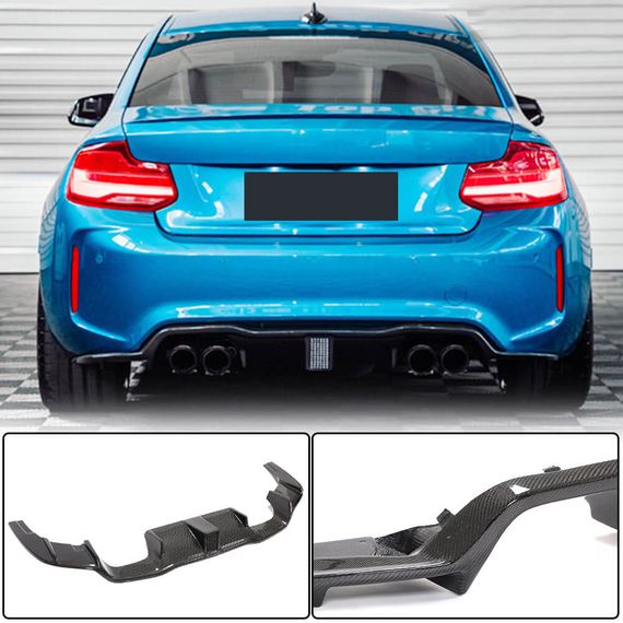 Дифузор заднього бампера V7 (для F87 M2/M2С, Карбон) для BMW 2 серія F22/23 2014-2021 рр