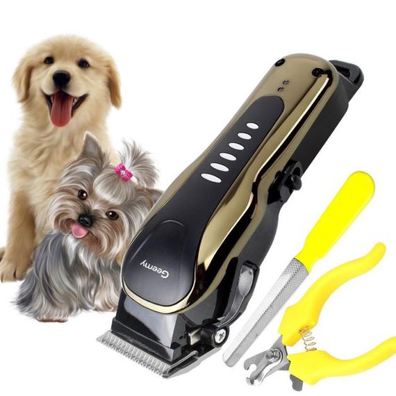 Машинка для стрижки животных Gemei GM 6063 + 4 насадки груминга ER-67 | Зображення 7