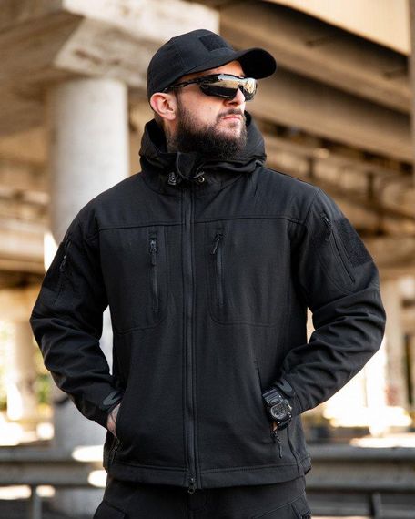 Міська тактична куртка MAXIMUS софтшел black ПП7980