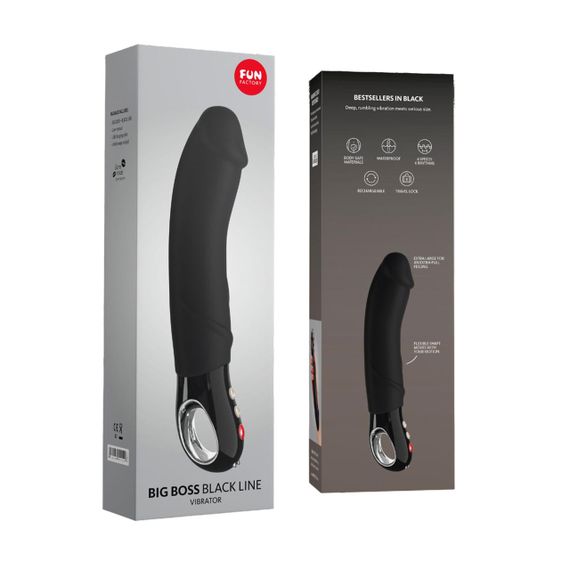 Вібратор для точки G Fun Factory BIG BOSS black, дуже потужний, 23,5 см sexstyle | Зображення 6