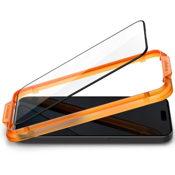 Скло захисне Spigen Apple iPhone 15 Plus Glas.tR AlignMaster FC Black (2P) (AGL06886) | Зображення 2