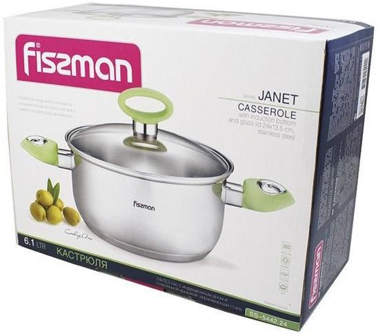 Каструля Fissman Janet 6.1л з нержавіючої сталі з індукційним дном | Зображення 4