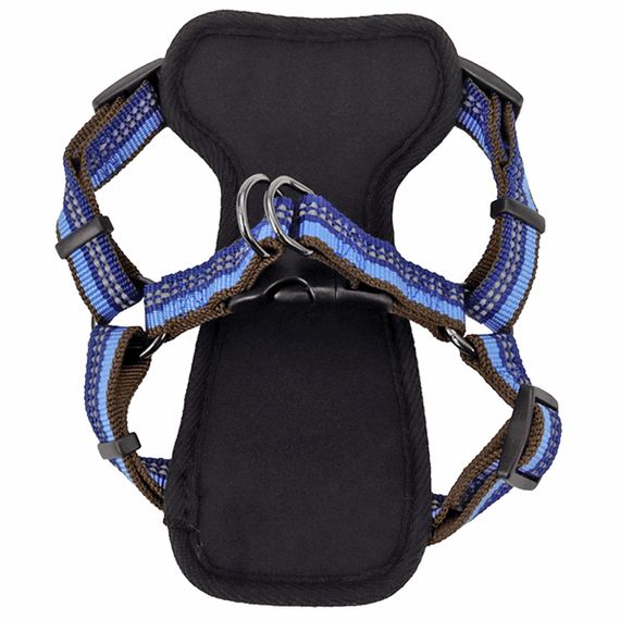 Шлей для собак світловідбивна Coastal K9 Explorer Harness, 30-45 см, синій