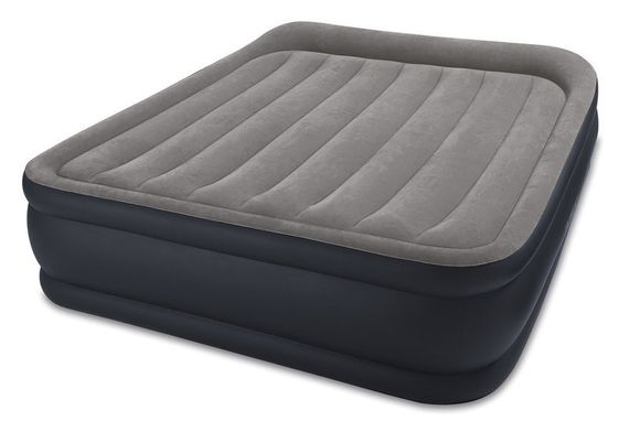 Велюр кровать Intex (64136) 203х152х42 см, с встроенным эл насосом 220 В