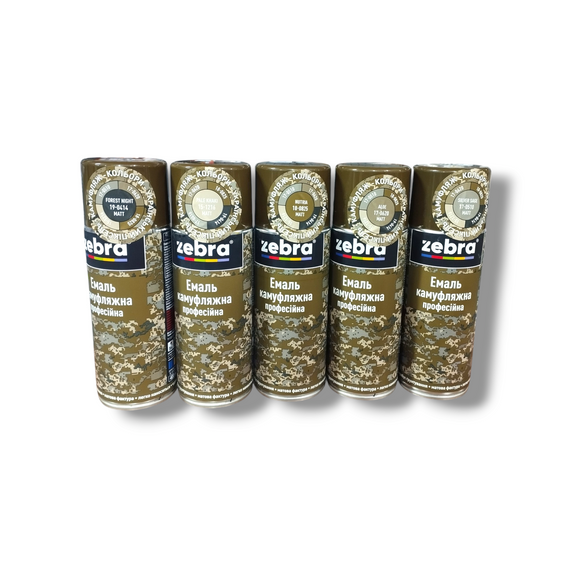 Емаль камуфляжна професійна 400 мл ZEBRA 1308 18-0825 Нутрія | Зображення 1