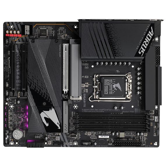 Материнская плата GIGABYTE Z790 AORUS ELITE DDR4 s1700 Z790 4xDDR4 M.2 HDMI ATX Z790_A_ELITE_DDR4 | Зображення 3