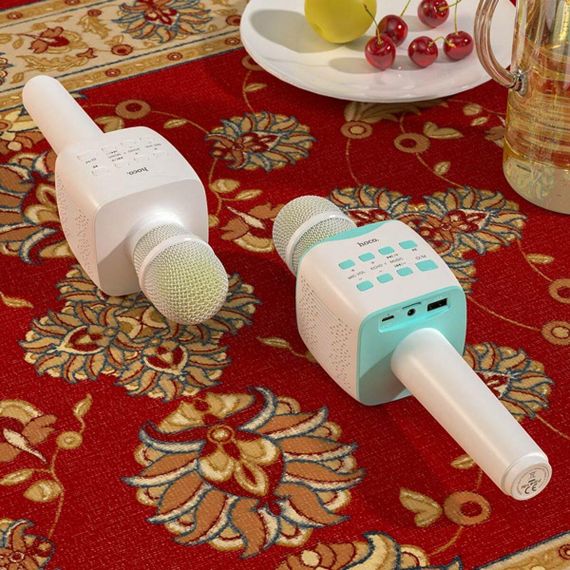 Портативная колонка HOCO BK5 Cantando karaoke microphone Blue | Зображення 5