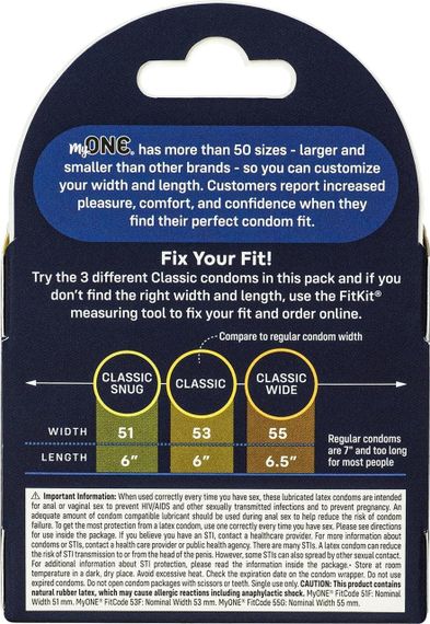 Презерватив MyONE Classic Sampler (три розміри в одному) sexstyle | Зображення 1